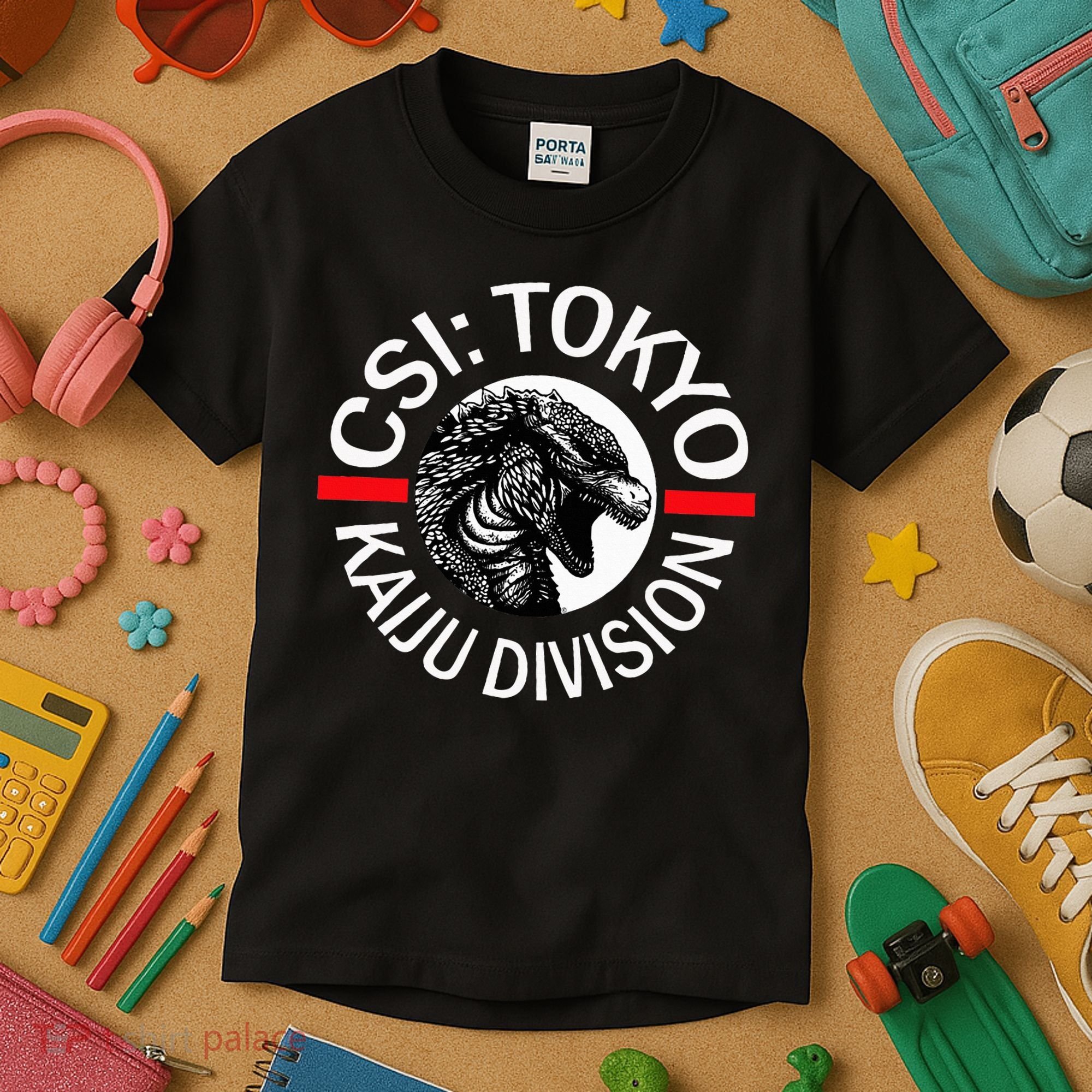 King Kaiju Csi Tokyo Giant Monsters Creature Feature Kids T-Shirt