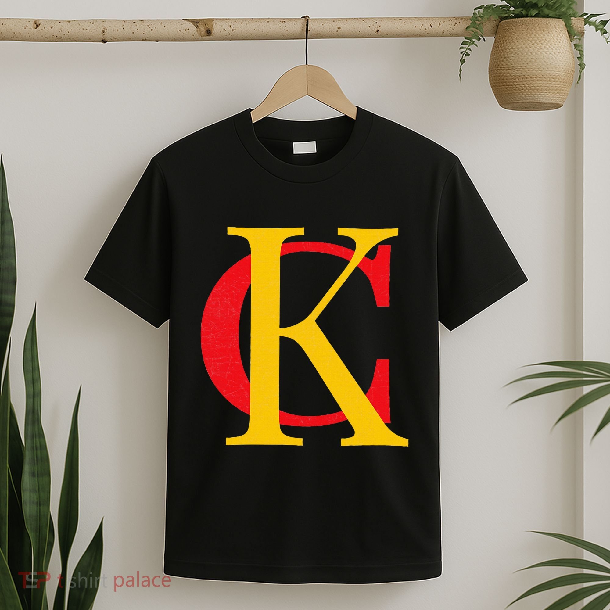 Kc Kansas City Red Yellow & Black Kc Classic Kc Initials T-Shirt