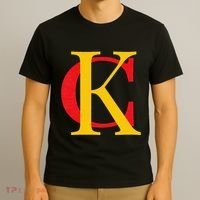 Kc Kansas City Red Yellow & Black Kc Classic Kc Initials T-Shirt thumb 3