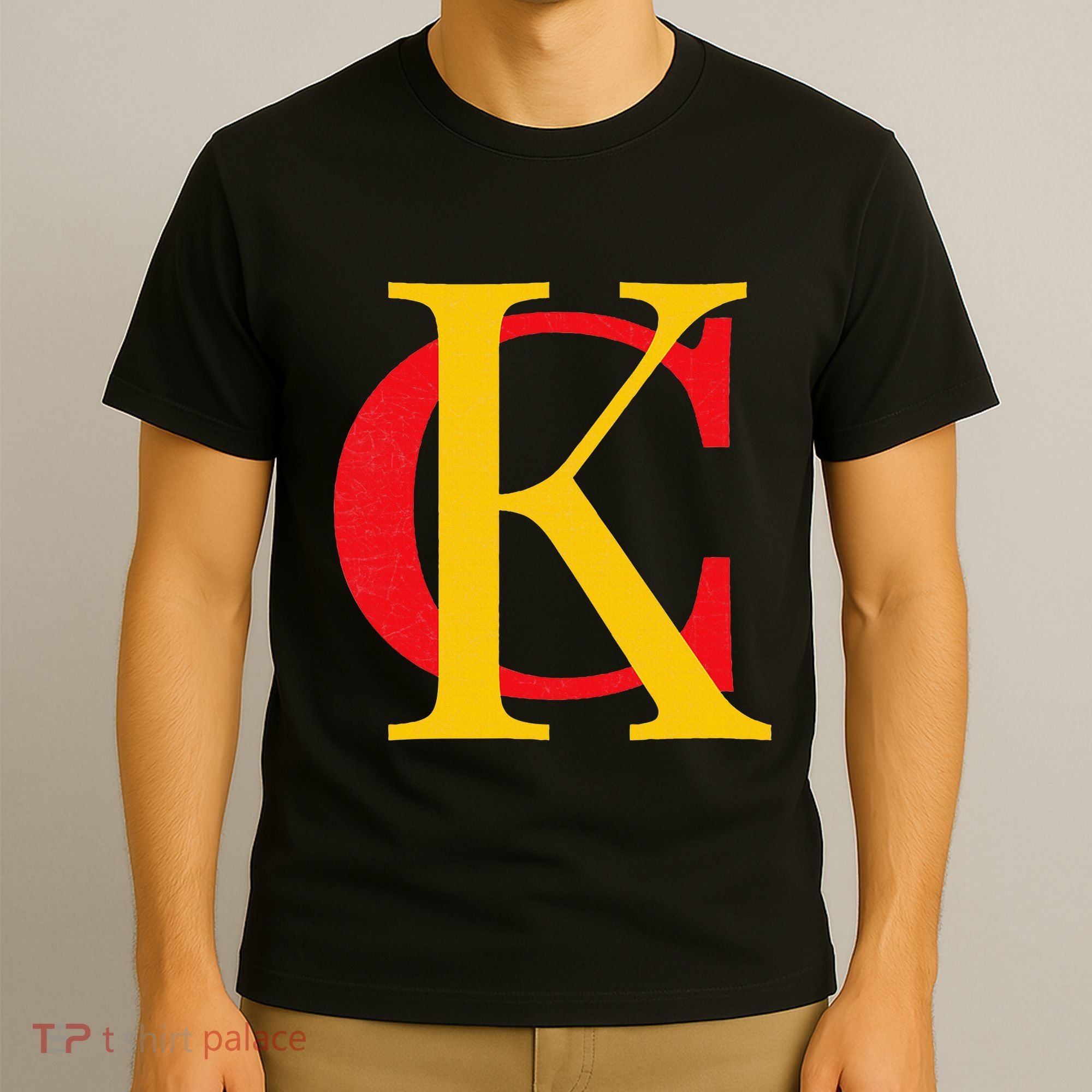 Kc Kansas City Red Yellow & Black Kc Classic Kc Initials T-Shirt