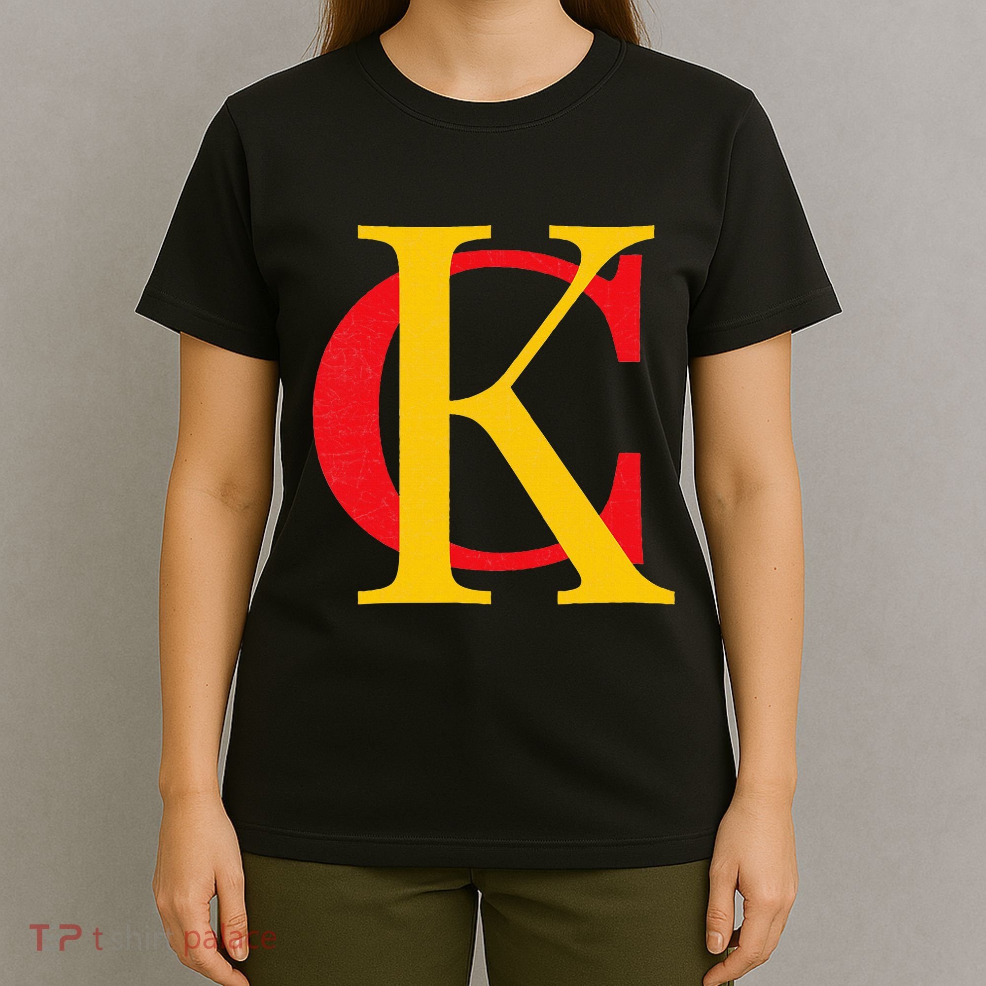 Kc Kansas City Red Yellow & Black Kc Classic Kc Initials T-Shirt