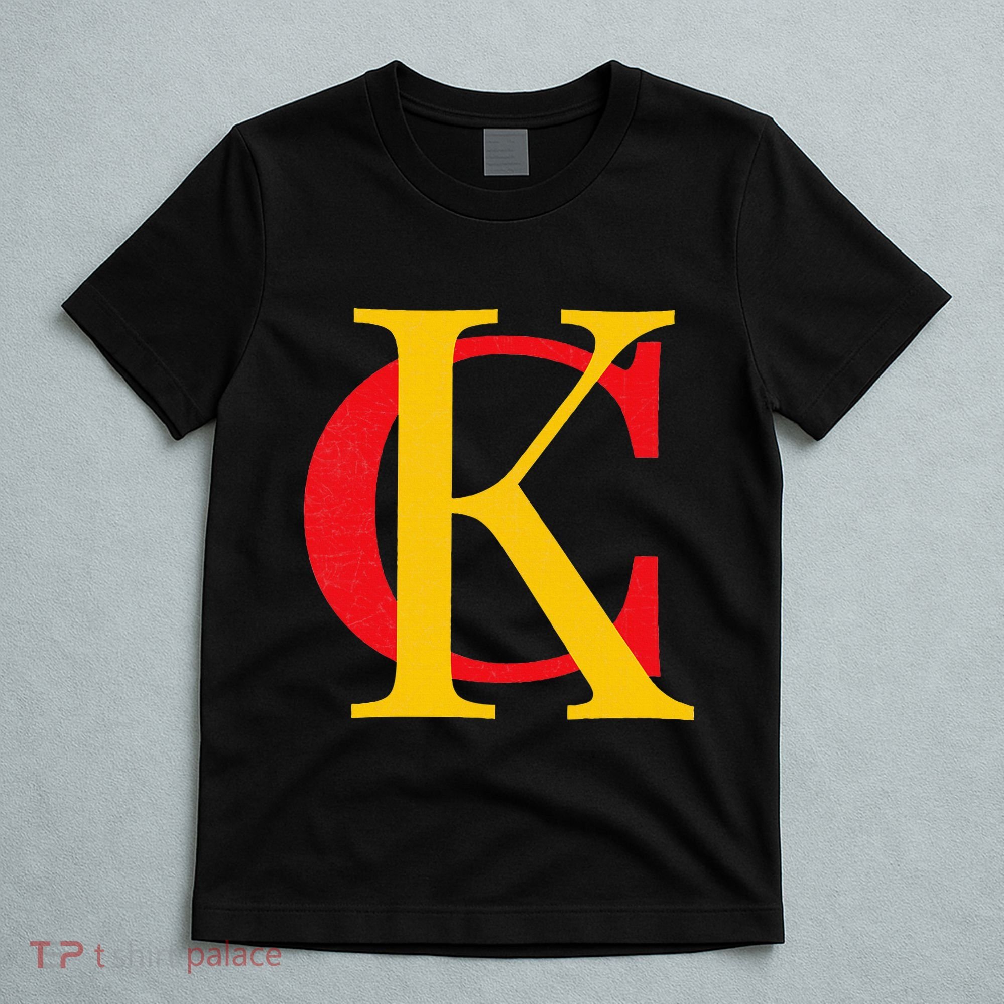 Kc Kansas City Red Yellow & Black Kc Classic Kc Initials T-Shirt