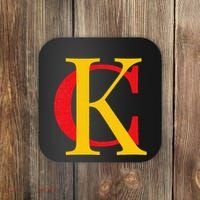 Kc Kansas City Red Yellow & Black Kc Classic Kc Initials Coaster thumb 0