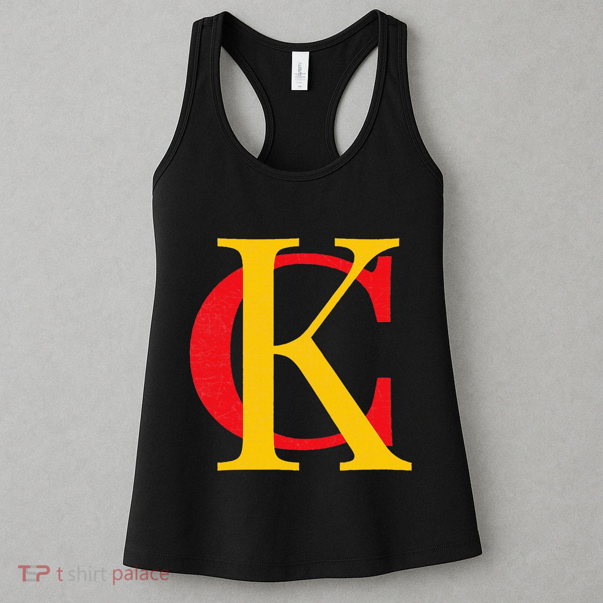 Kc Kansas City Red Yellow & Black Kc Classic Kc Initials Women's Tank Top
