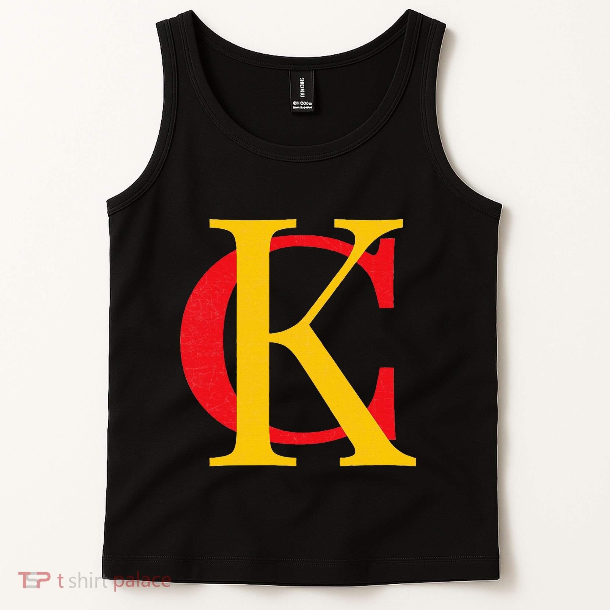 Kc Kansas City Red Yellow & Black Kc Classic Kc Initials Tank Top