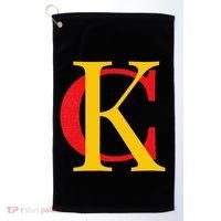 Kc Kansas City Red Yellow & Black Kc Classic Kc Initials Golf Towel thumb 0