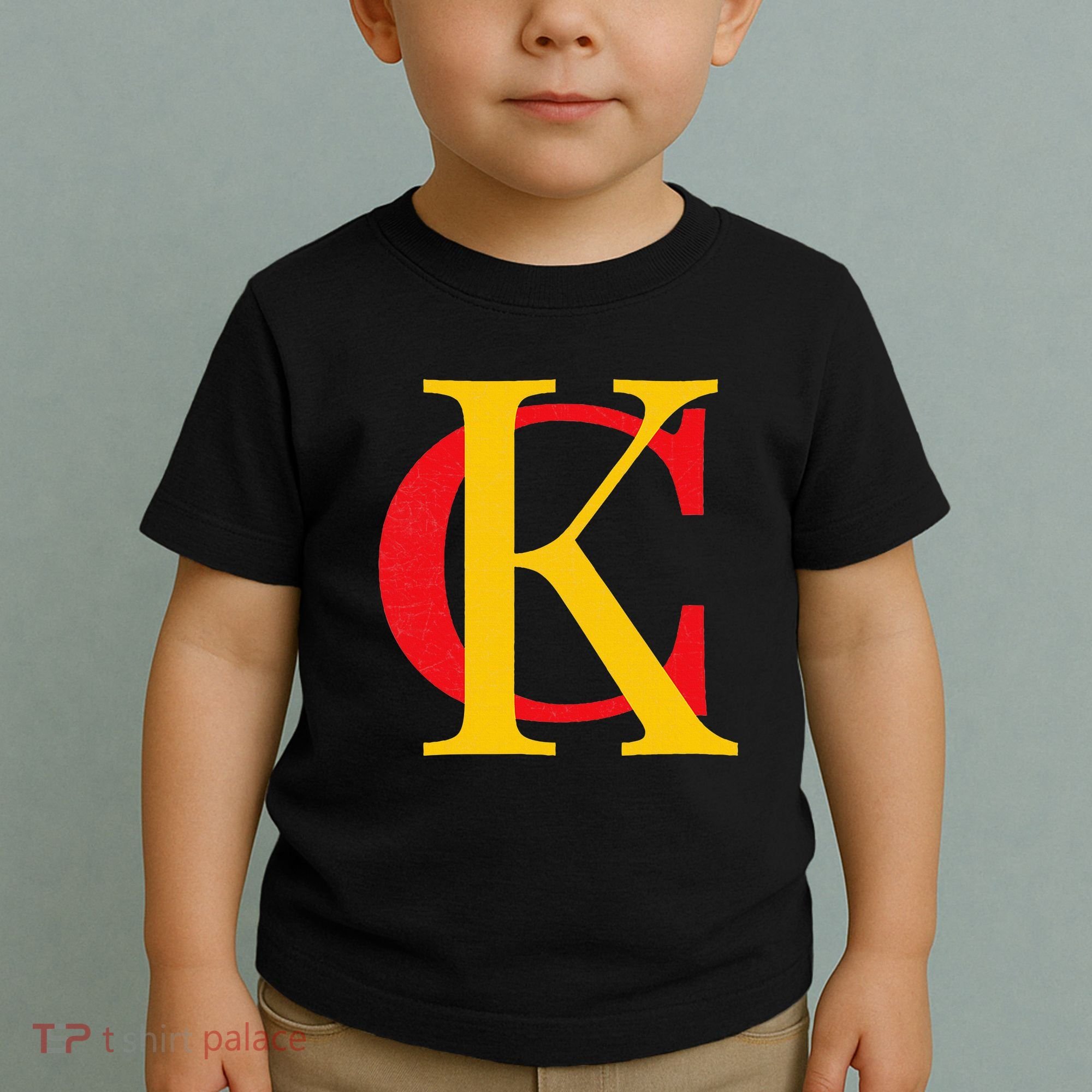 Kc Kansas City Red Yellow & Black Kc Classic Kc Initials Toddler T-Shirt