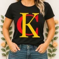Kc Kansas City Red Yellow & Black Kc Classic Kc Initials Women's T-Shirt thumb 2