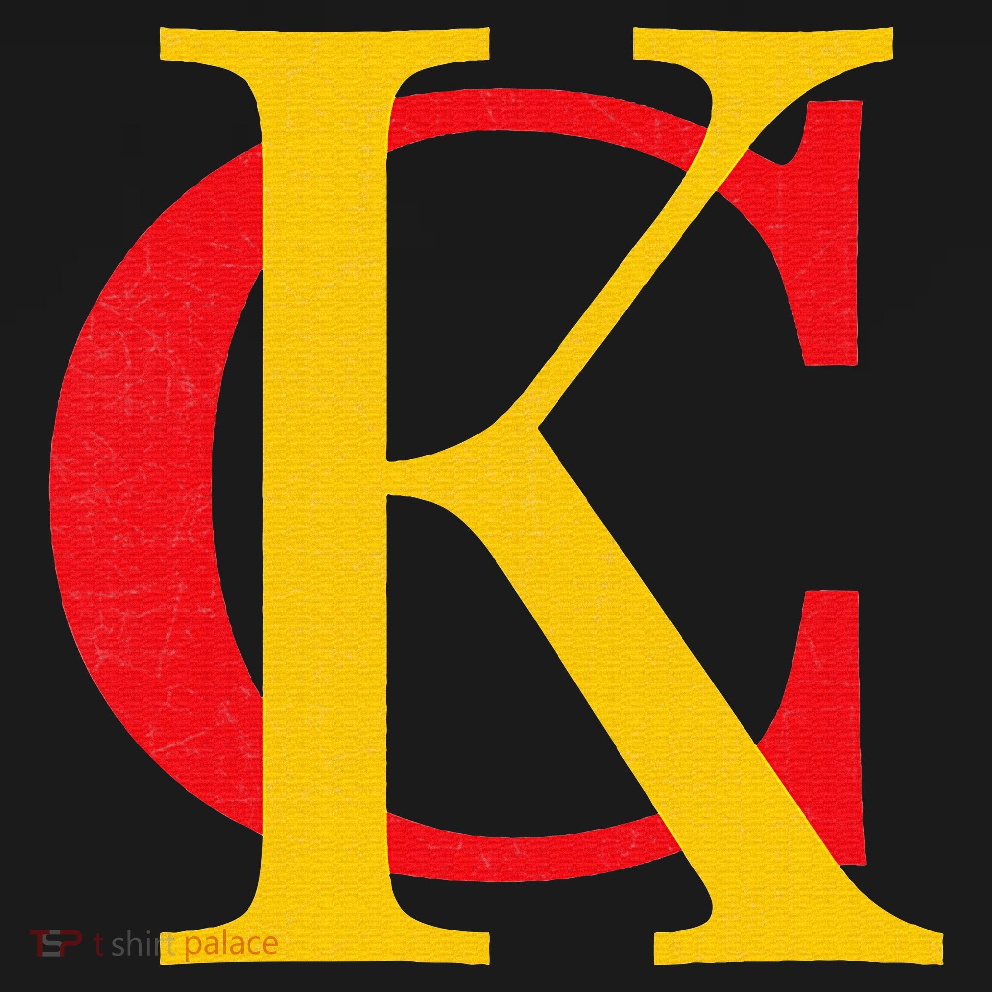 Kc Kansas City Red Yellow & Black Kc Classic Kc Initials Kids Sweatshirt