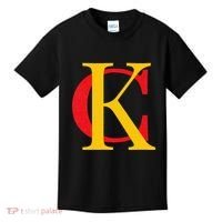 Kc Kansas City Red Yellow & Black Kc Classic Kc Initials Kids T-Shirt thumb 0