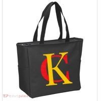 Kc Kansas City Red Yellow & Black Kc Classic Kc Initials Tote Bag thumb 2