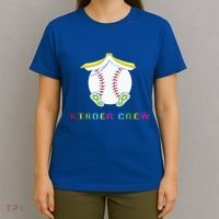 Kindergarten Kinder Crew Baseball First Day Kindergarten Gift T-Shirt thumb 4