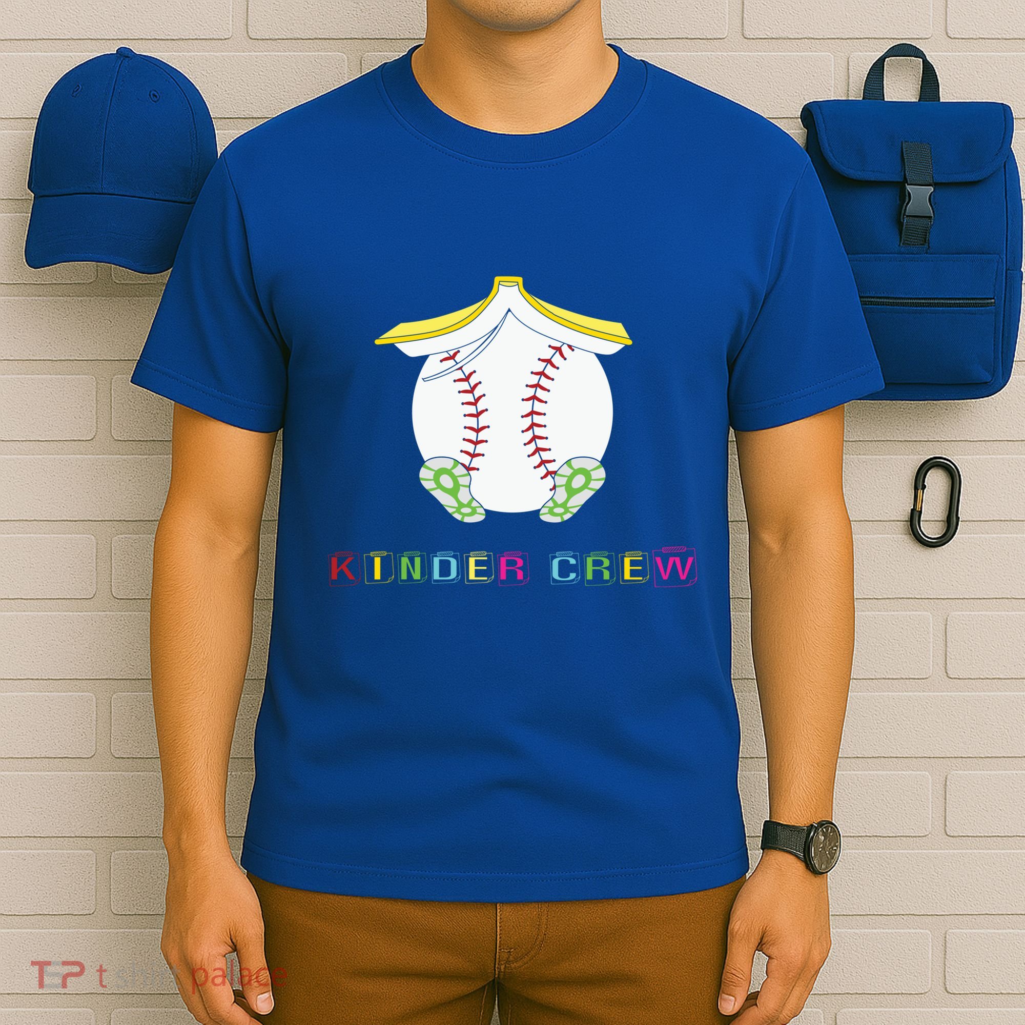 Kindergarten Kinder Crew Baseball First Day Kindergarten Gift T-Shirt