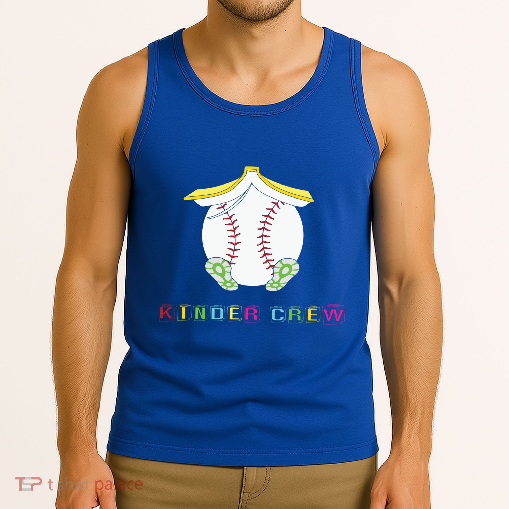 Kindergarten Kinder Crew Baseball First Day Kindergarten Gift Tank Top
