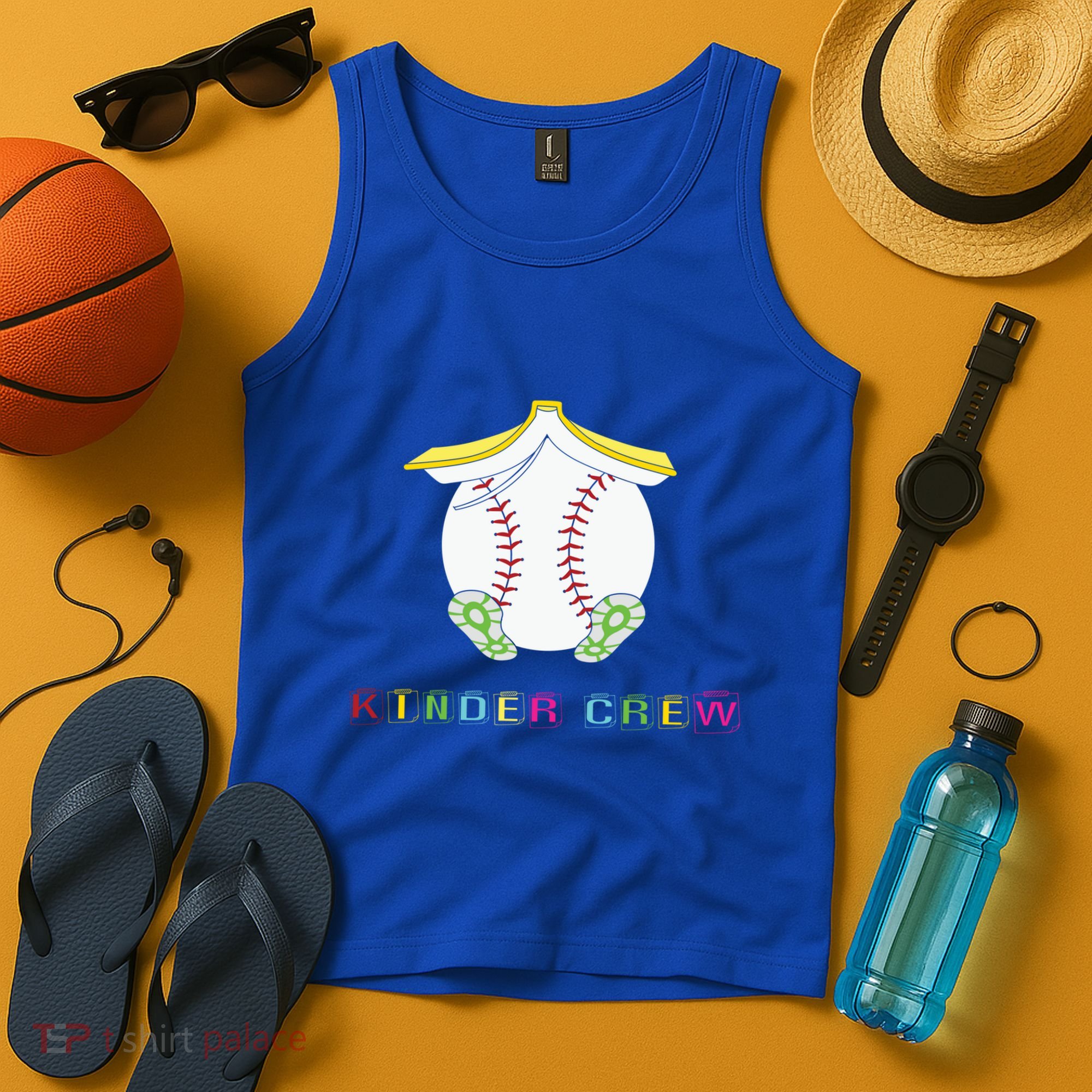 Kindergarten Kinder Crew Baseball First Day Kindergarten Gift Tank Top