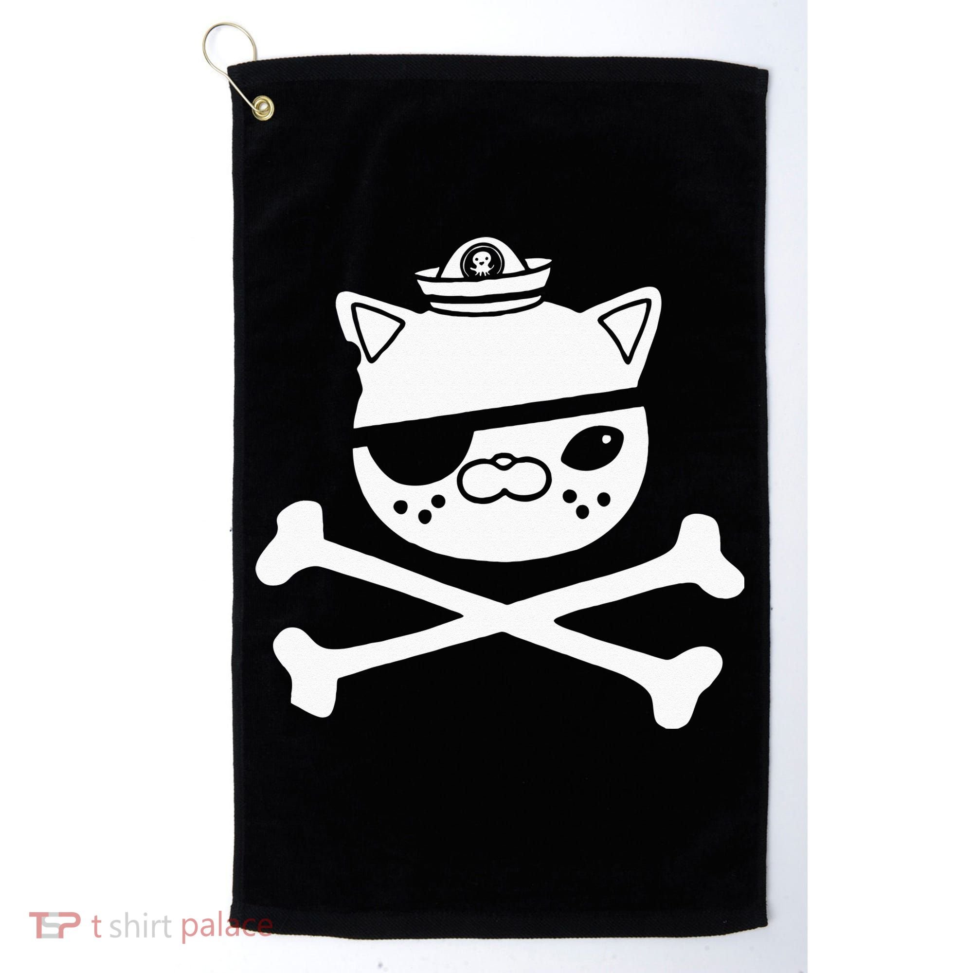 Kids Kwazii Cute Funny Pirate Cat Kids Golf Towel