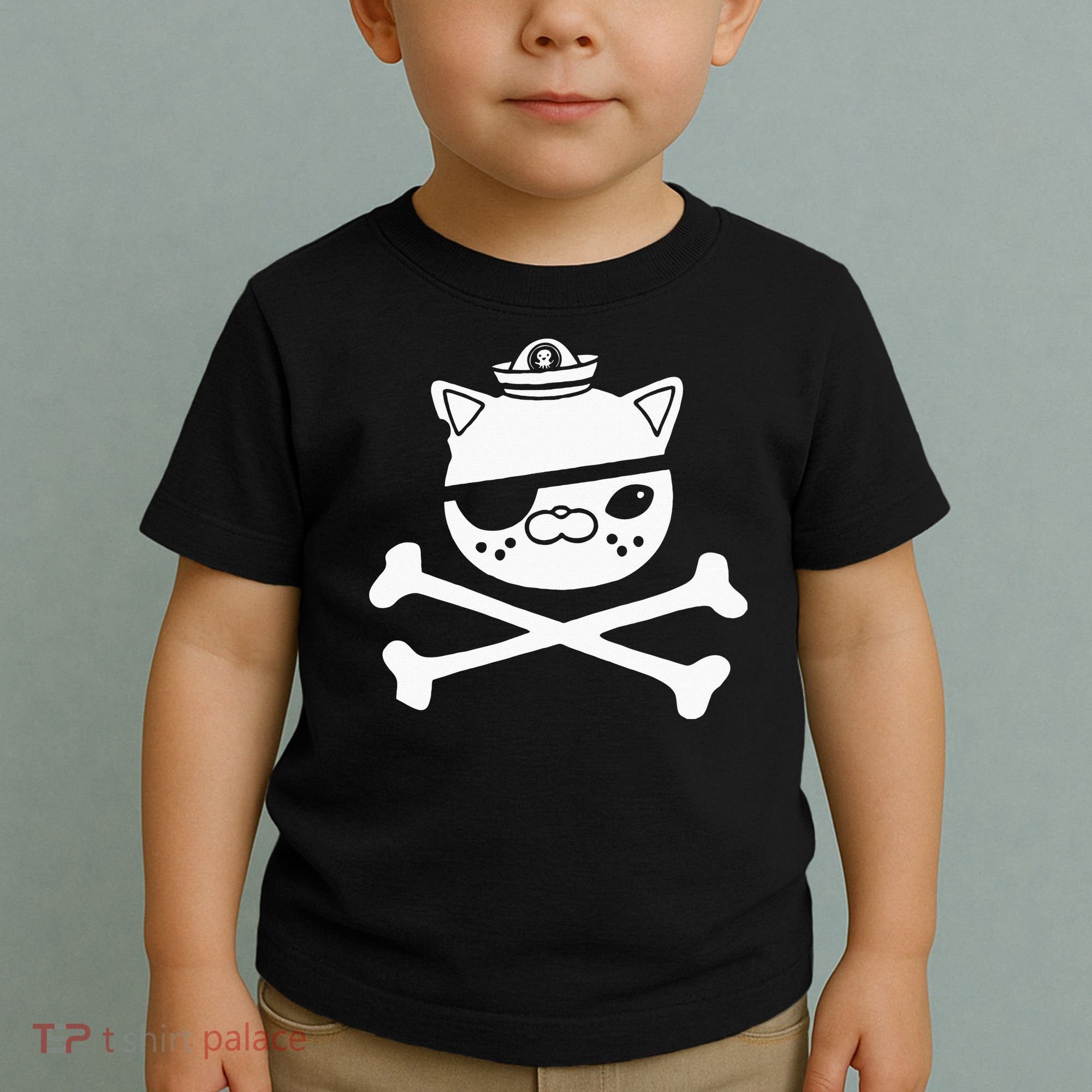 Kids Kwazii Cute Funny Pirate Cat Kids Toddler T-Shirt