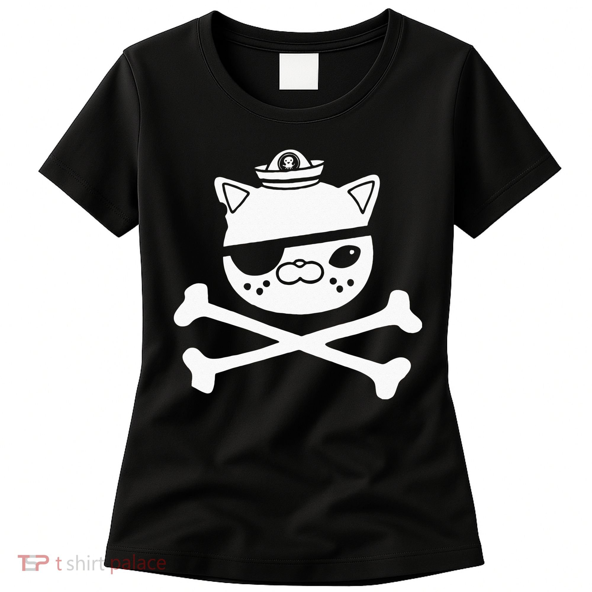 Kids Kwazii Cute Funny Pirate Cat Kids Women's T-Shirt
