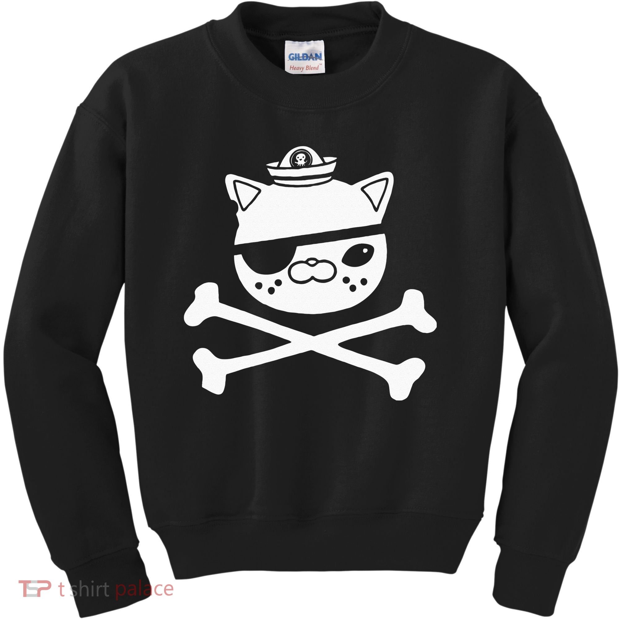 Kids Kwazii Cute Funny Pirate Cat Kids Kids Sweatshirt