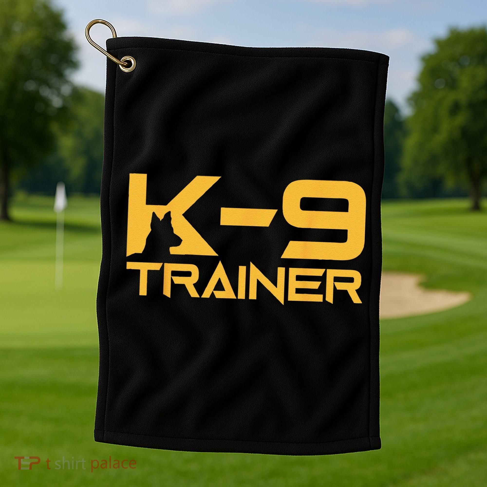 K9 K9 Dog Handler Trainer Police Security Halloween Golf Towel