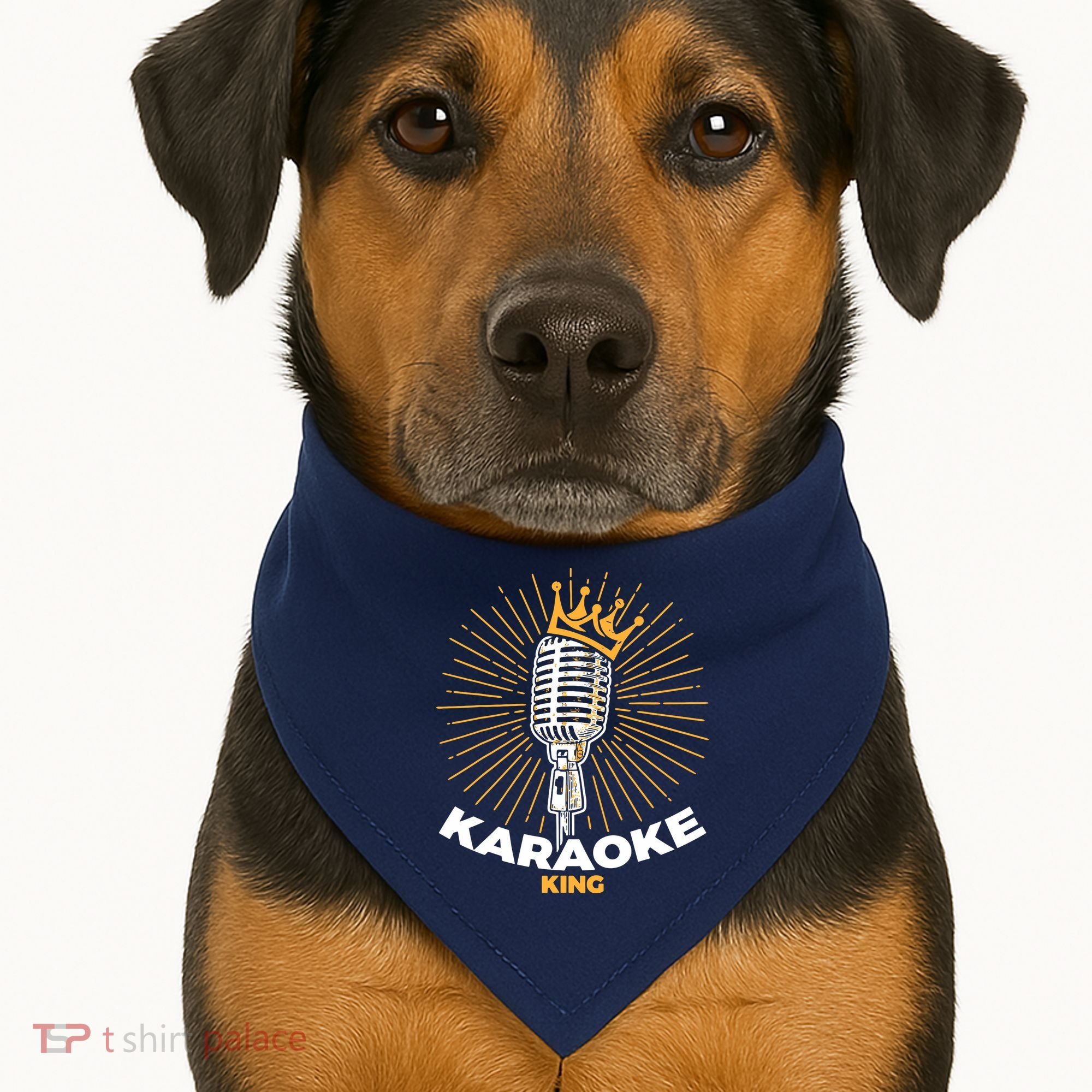 Karaoke King For Singers And Music Makers Karaoke USA-Made Doggie Bandana