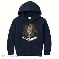 Karaoke King For Singers And Music Makers Karaoke Kids Hoodie thumb 0