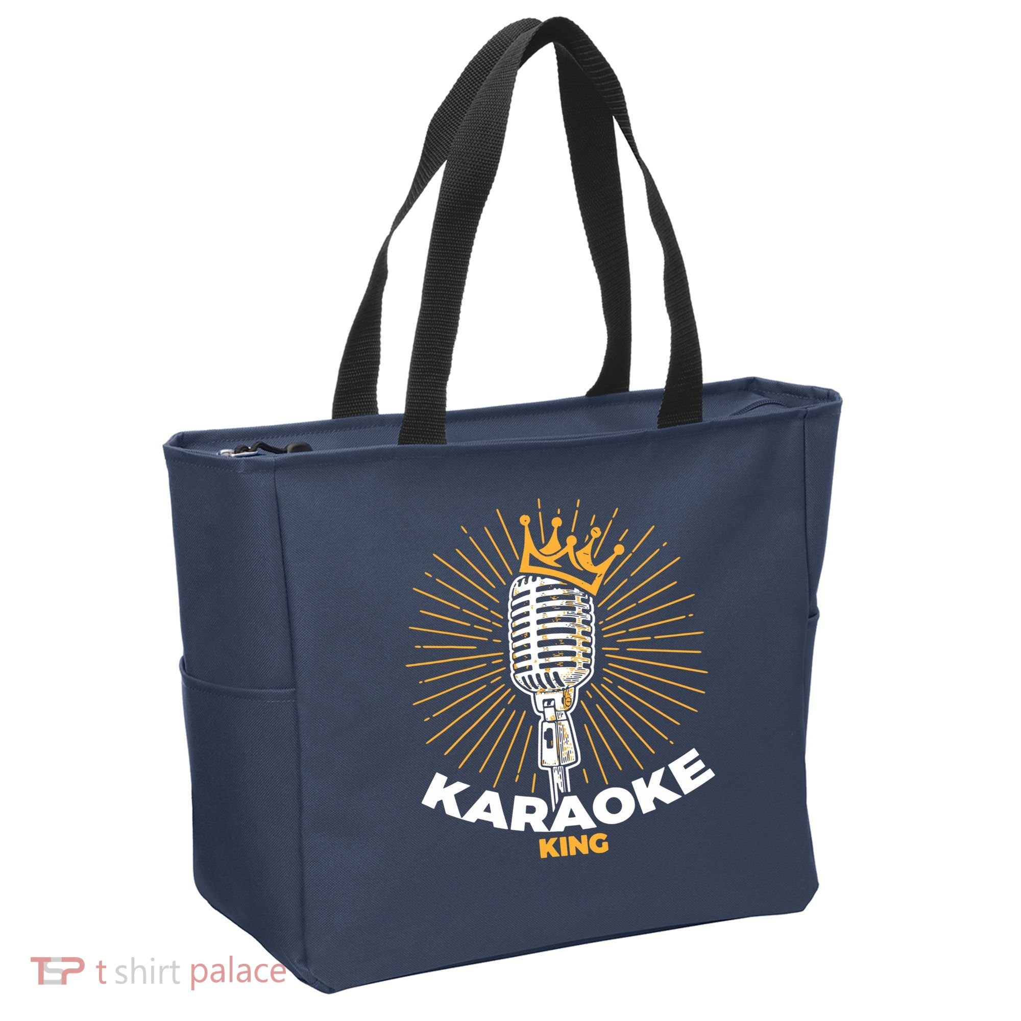 Karaoke King For Singers And Music Makers Karaoke Tote Bag