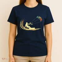 Kite Kiteboarding Kitesurfing Surf Vintage Retro Holiday T-Shirt thumb 4