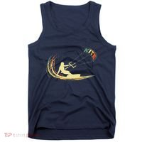 Kite Kiteboarding Kitesurfing Surf Vintage Retro Holiday Tank Top thumb 0