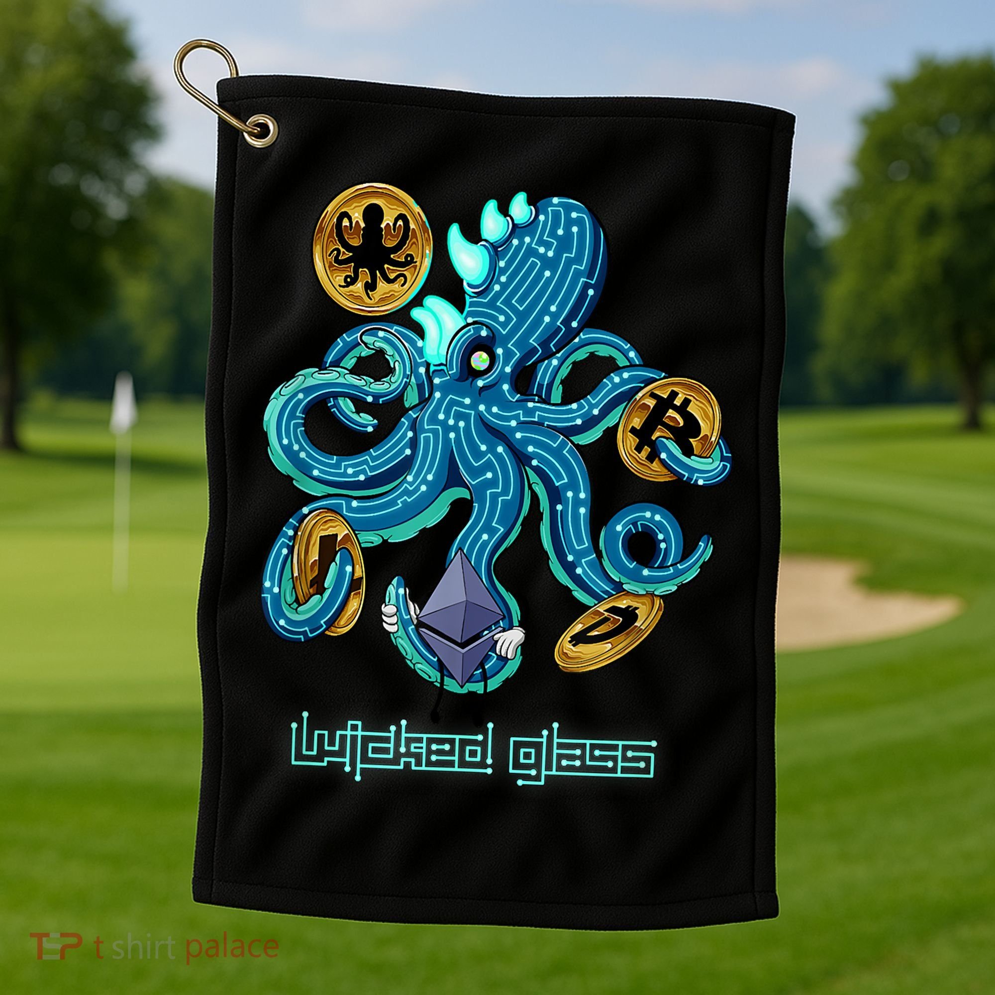 Krypto Kraken Golf Towel