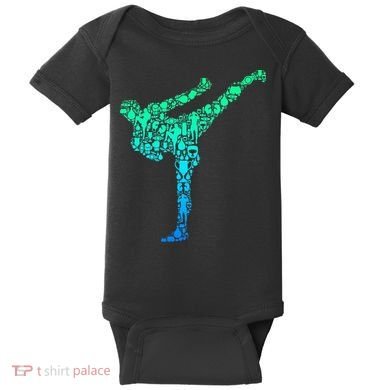 Kickboxing Kickboxer Karate Baby Bodysuit