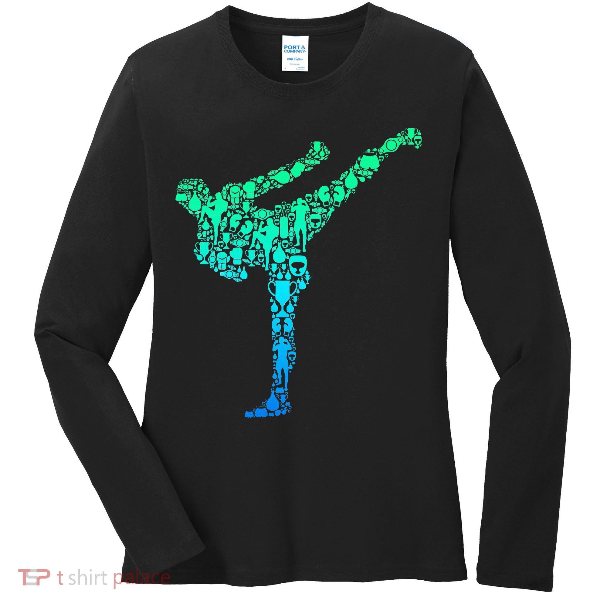 Kickboxing Kickboxer Karate Women's Long Sleeve Shirt