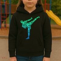 Kickboxing Kickboxer Karate Kids Hoodie thumb 3