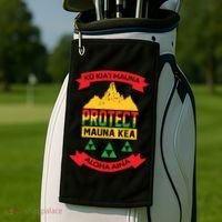 Ku Kia'i Mauna Protect Mauna Kea Aloha Aina Golf Towel thumb 2