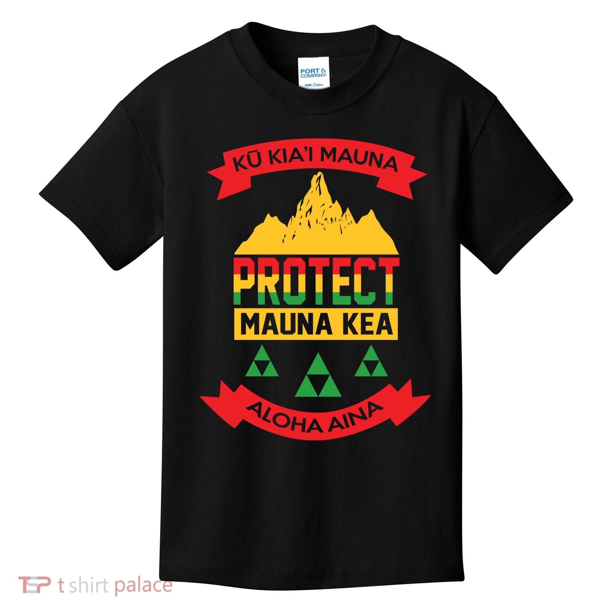 Ku Kia'i Mauna Protect Mauna Kea Aloha Aina Kids T-Shirt