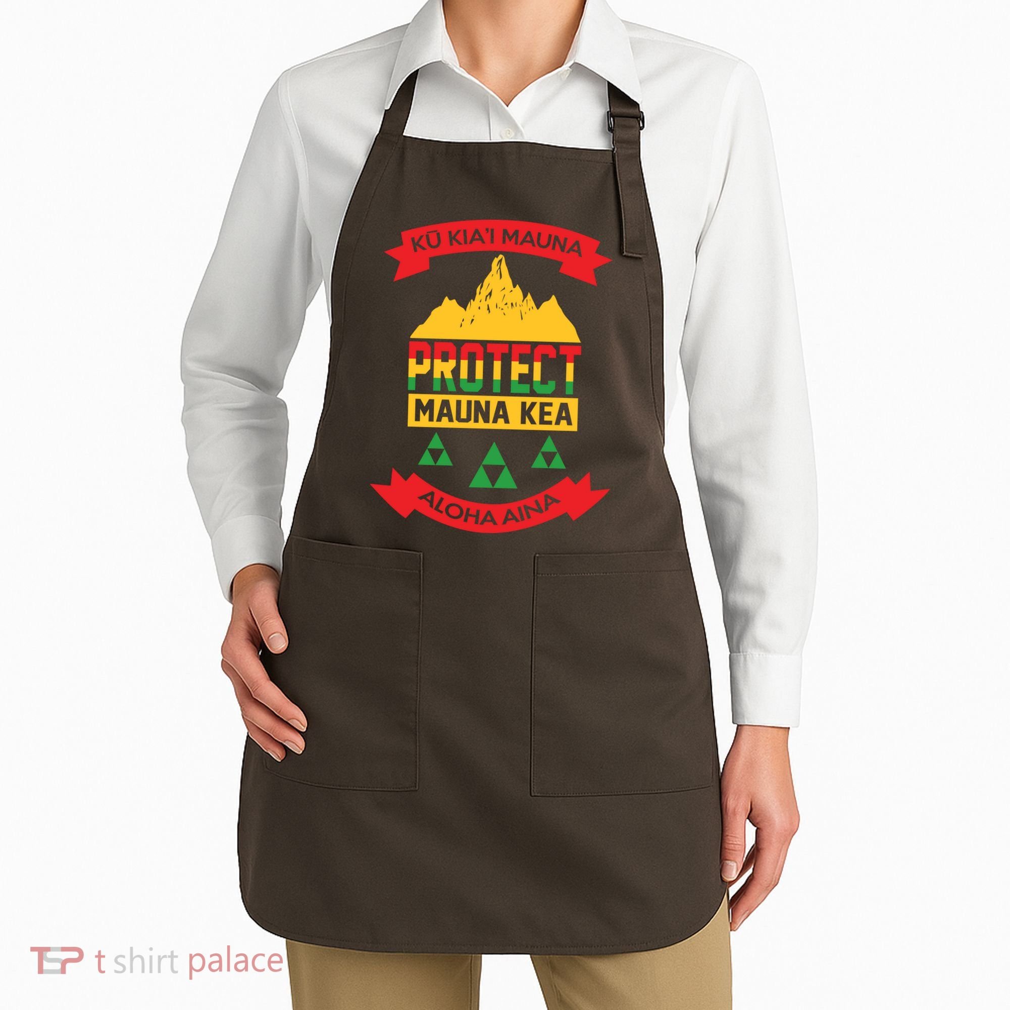 Ku Kia'i Mauna Protect Mauna Kea Aloha Aina Apron