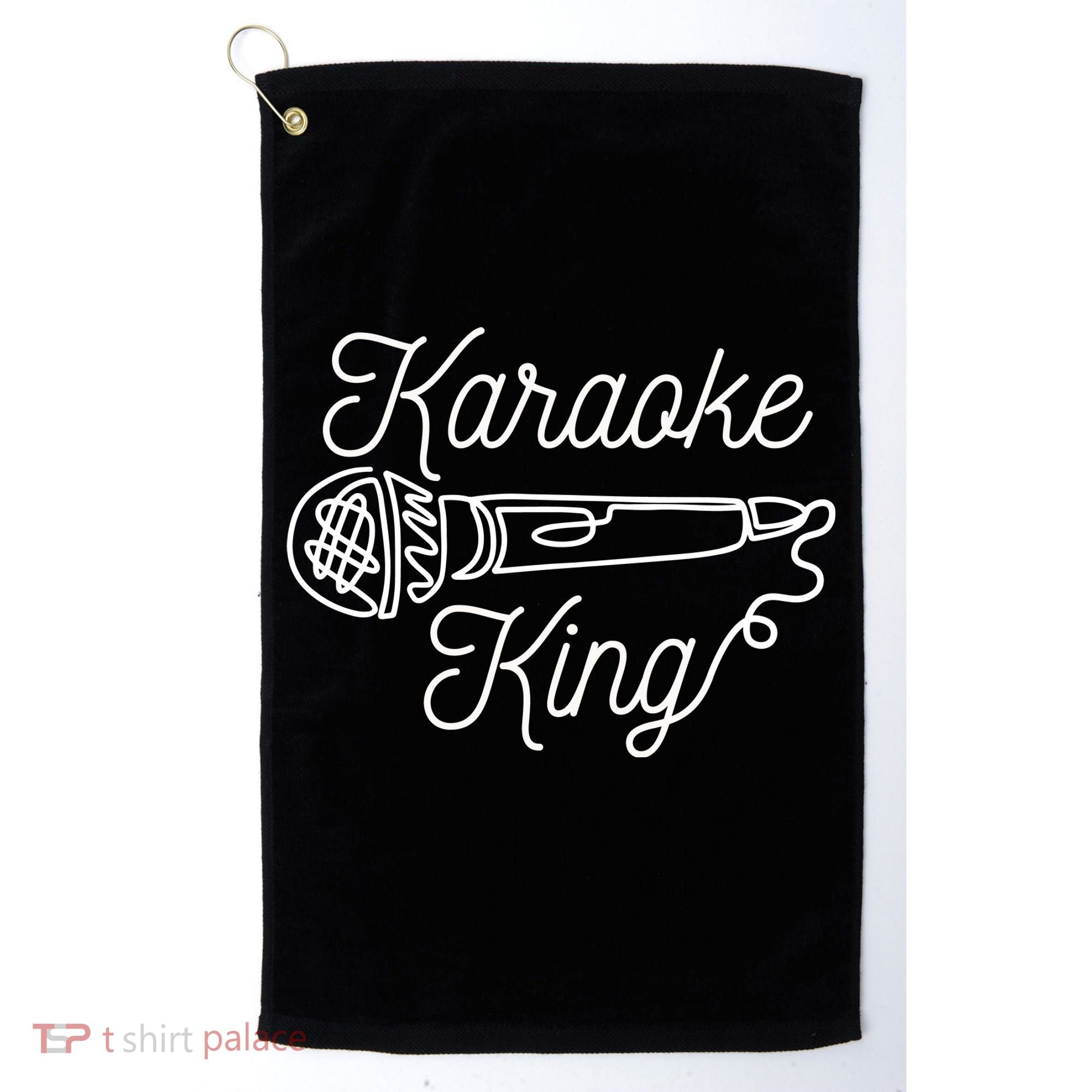 Karaoke King Microphone Musical Golf Towel