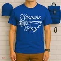 Karaoke King Microphone Musical T-Shirt thumb 6