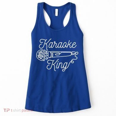 Karaoke King Microphone Musical Women's Tank Top