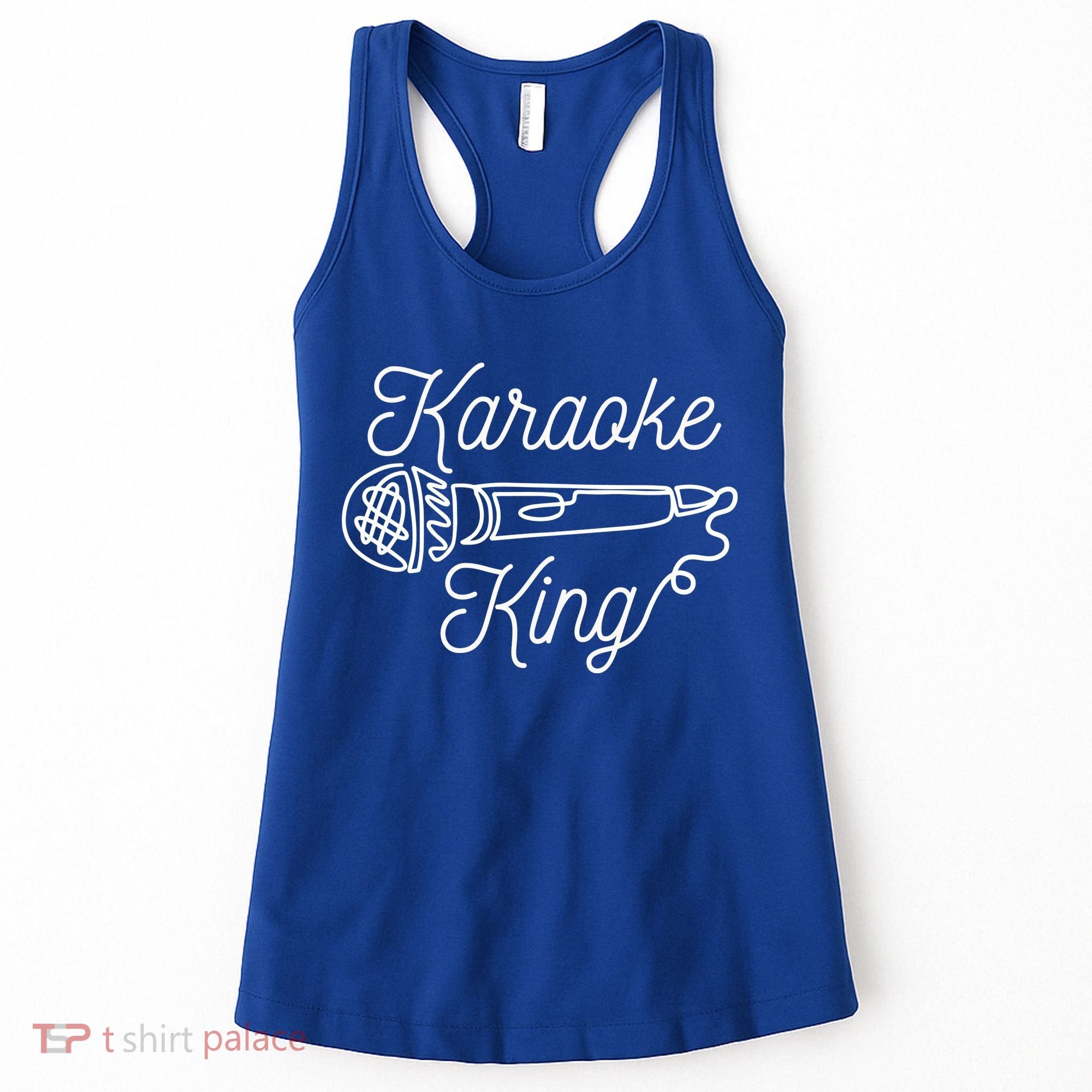 Karaoke King Microphone Musical Women's Tank Top