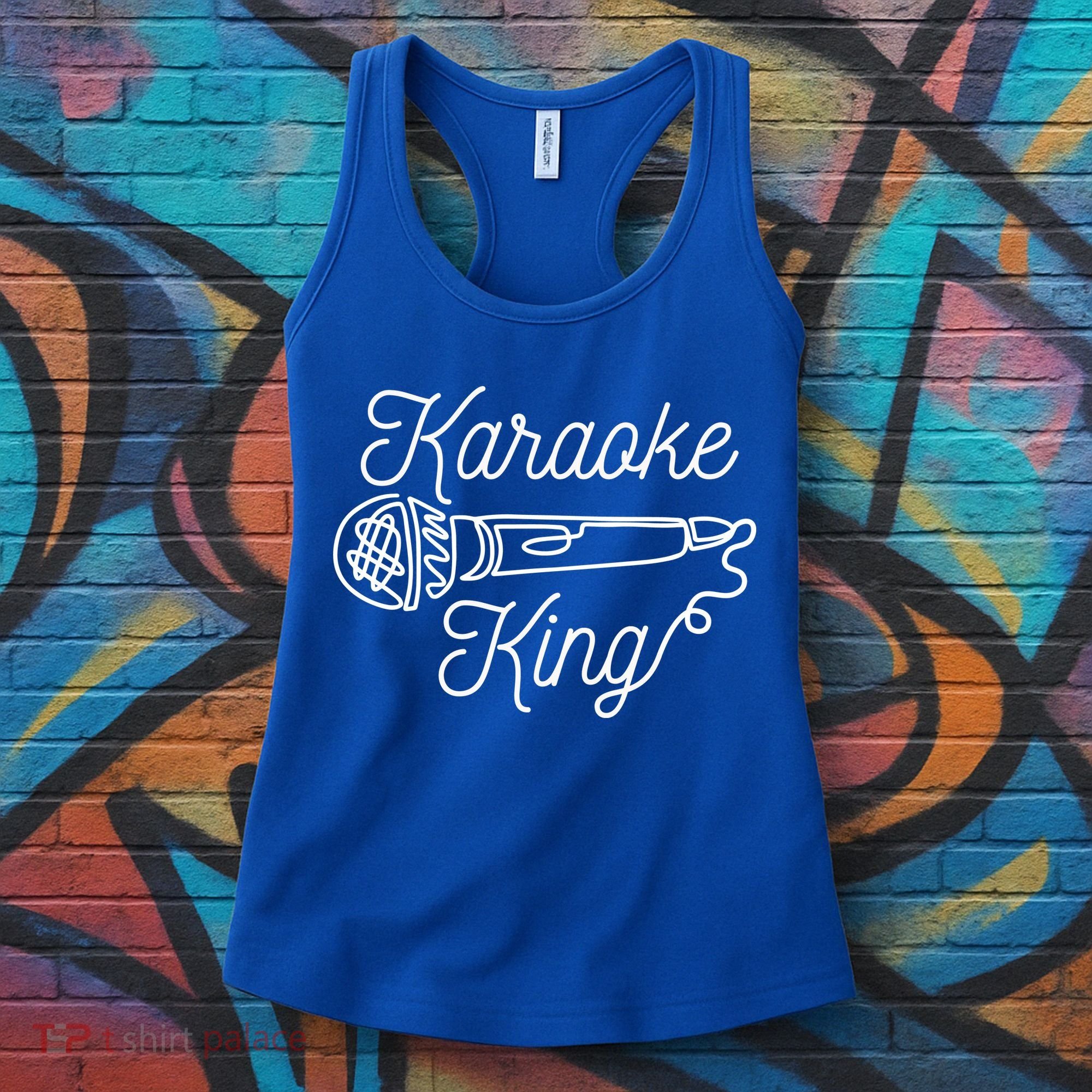 Karaoke King Microphone Musical Women's Tank Top