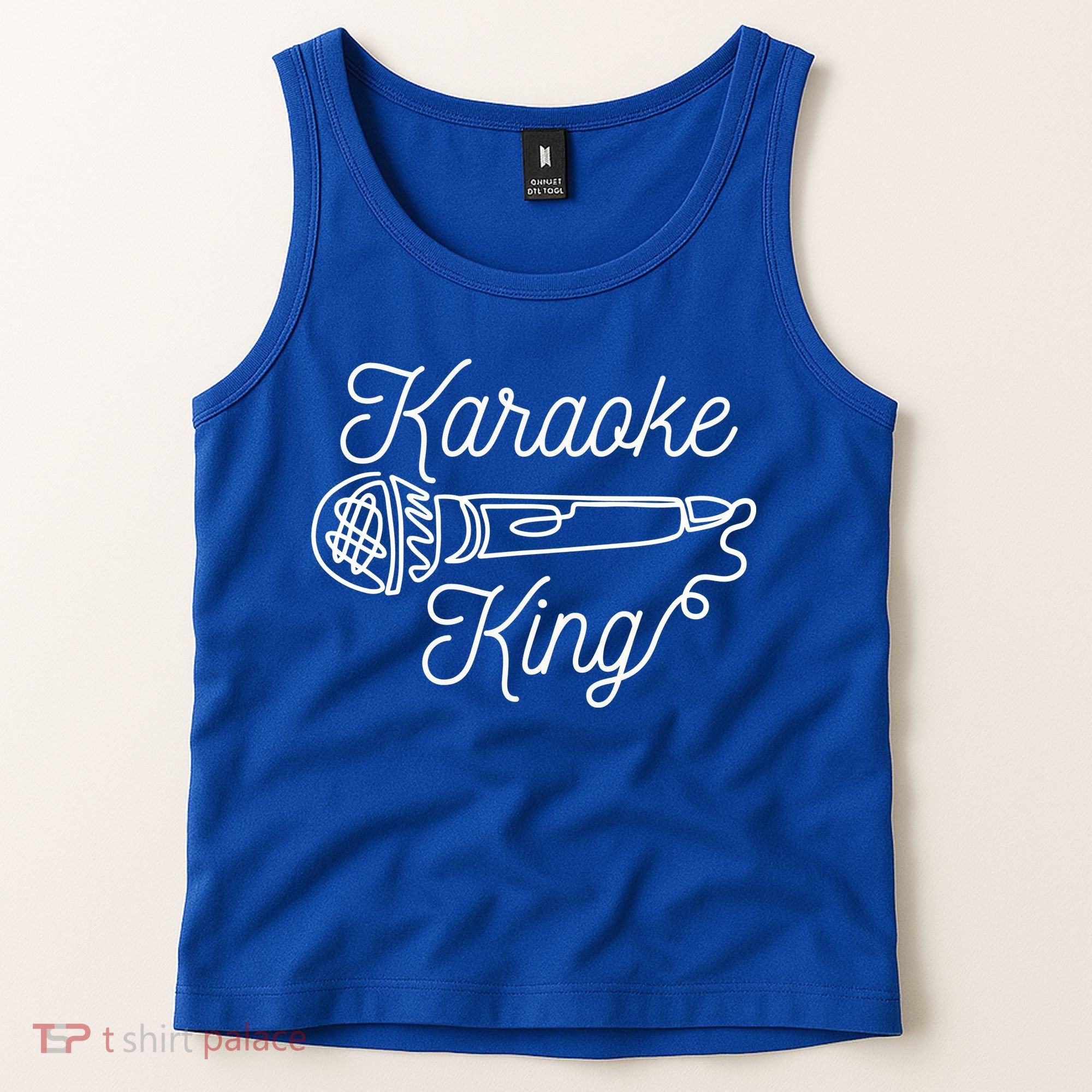 Karaoke King Microphone Musical Tank Top