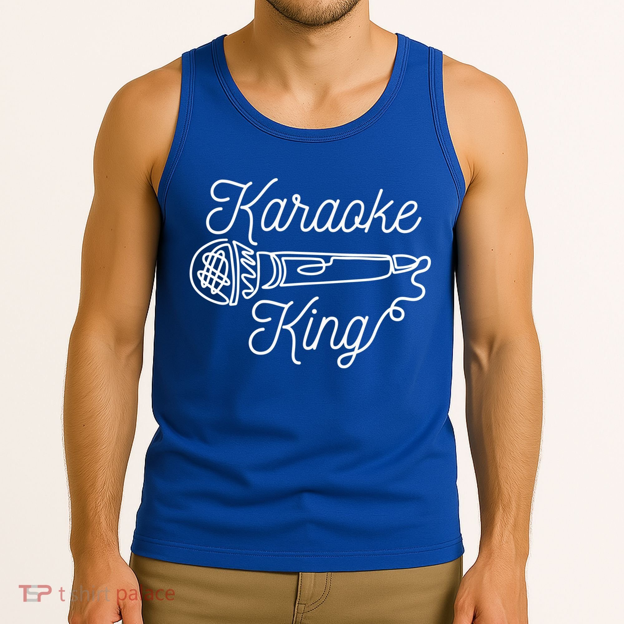 Karaoke King Microphone Musical Tank Top