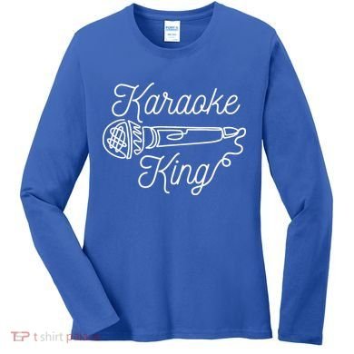 Karaoke King Microphone Musical Women's Long Sleeve Shirt