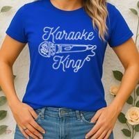 Karaoke King Microphone Musical Women's T-Shirt thumb 2