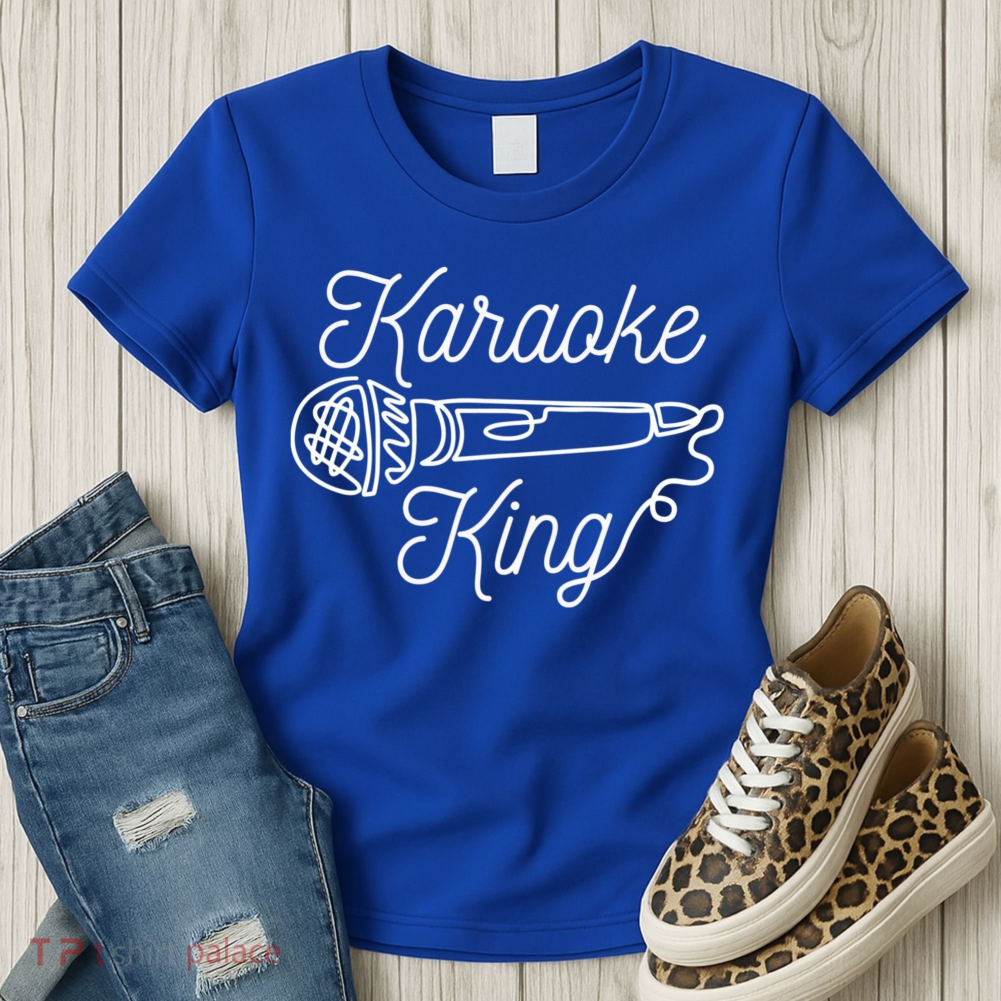 Karaoke King Microphone Musical Women's T-Shirt