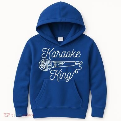 Karaoke King Microphone Musical Kids Hoodie