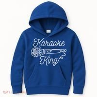 Karaoke King Microphone Musical Kids Hoodie thumb 0