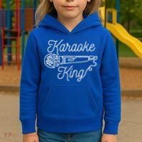 Karaoke King Microphone Musical Kids Hoodie thumb 3