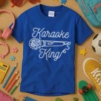 Karaoke King Microphone Musical Kids T-Shirt thumb 3
